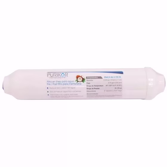 pkccl2-5x10 Filtro cartucho de carbón activado granular en línea PKCCAL2.5X10