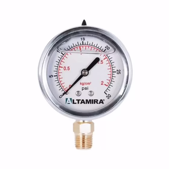 30g-frente MAN0-30G Manómetro con glicerina