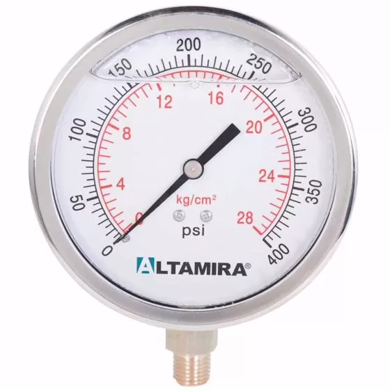 400g4-frente MAN0-400G4 Manómetro con glicerina